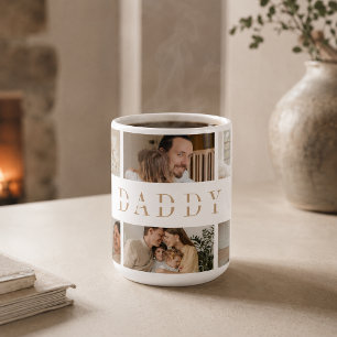 Personalisierte Tasse mit Papa-Fotos Vatertagsge