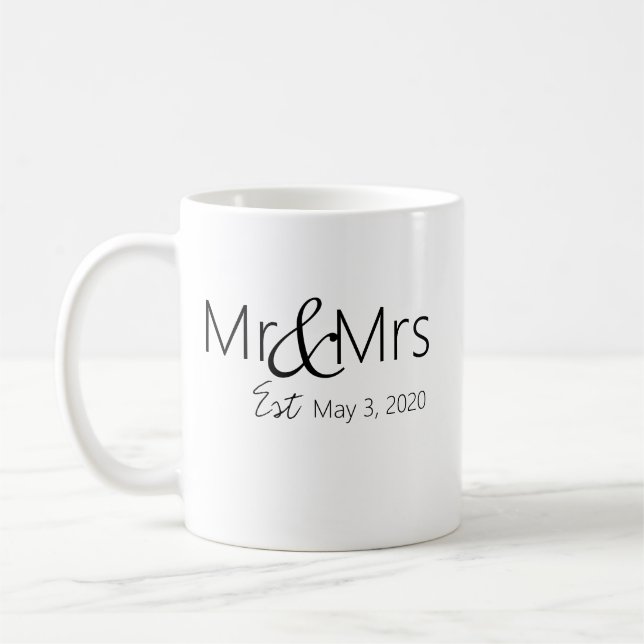 Personalisierte Tasse "Mr. & Mrs." (Links)