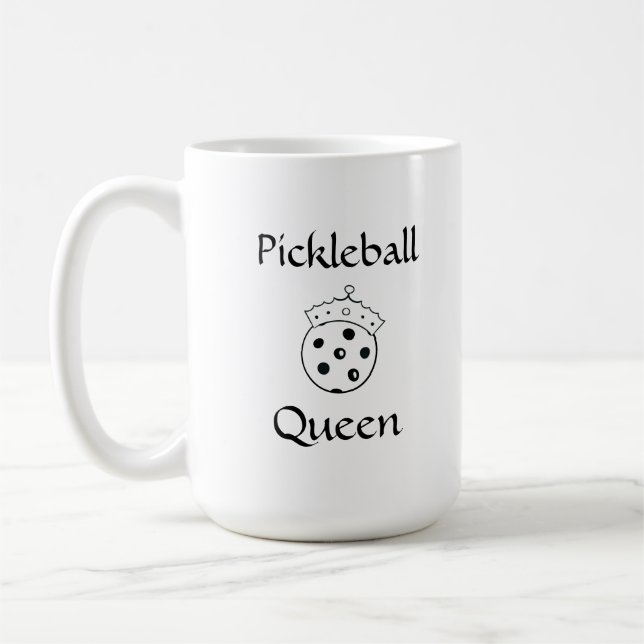 Personalisierte Tasse "Pickleball Queen" (Links)