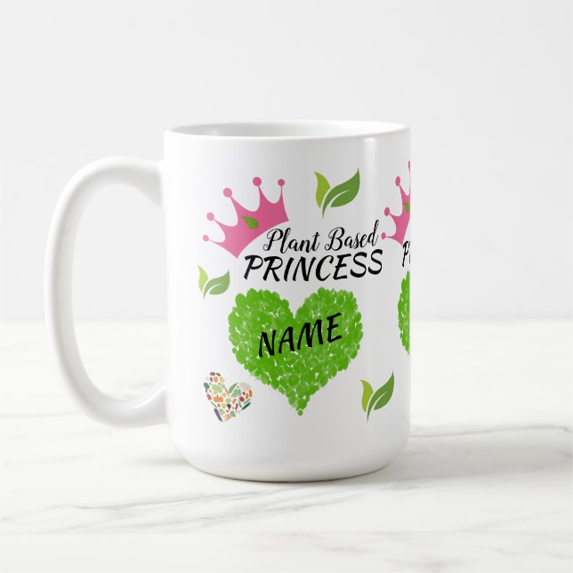 Personalisierte Tasse Veganer Princess - vegane Ta (Links)