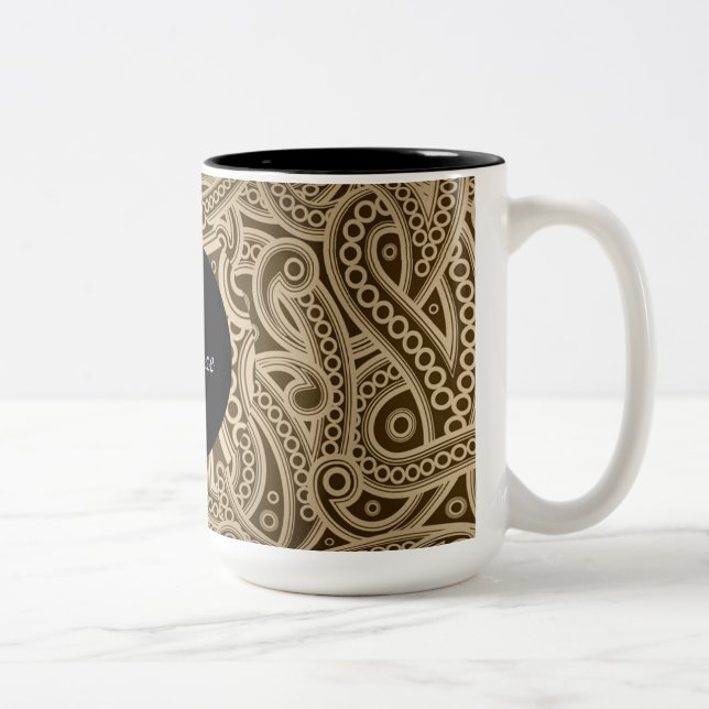 Personalisierte Tasse von Funky Gold Paisley (Rechts)