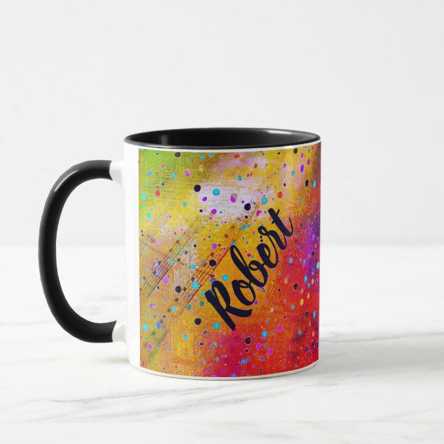 Personalisierte Tasse von Notenblättern (Links)