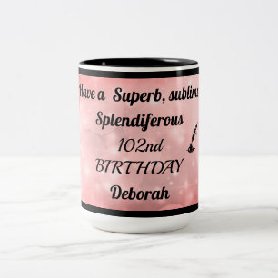 Personalisierte Tasse zum 102. Geburtstag