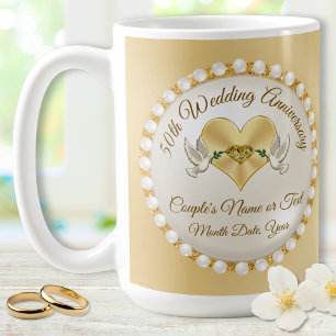 Personalisierte Tasse zum 50. Hochzeitstag