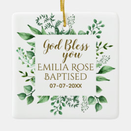 Personalisierte Taufe Geschenk Gott segne Sie Name Keramikornament
