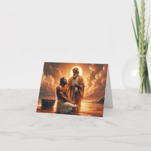 Personalisierte Taufe Jesus, die von Johannes geta Karte
