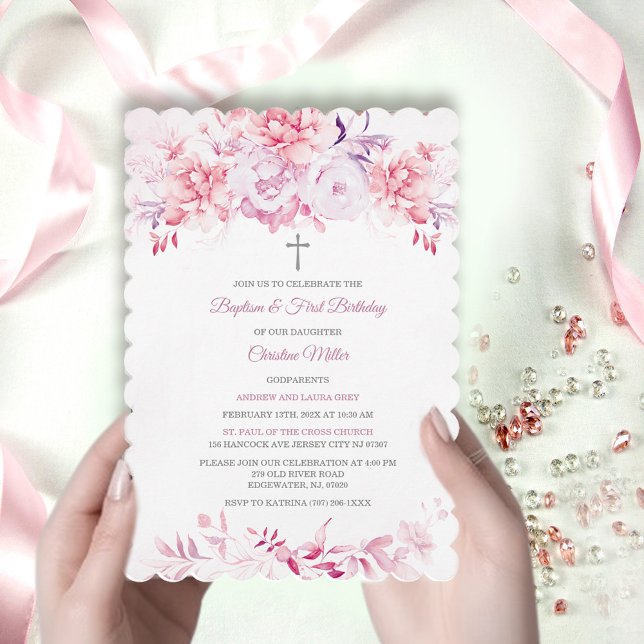 Personalisierte Taufe mit dem Namen der Eltern Einladung (Von Creator hochgeladen)