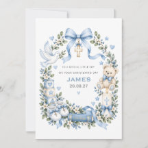 Personalisierte Taufkarte für Jungen | Taufe