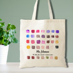 Personalisierte Teacher-Tasche Tragetasche<br><div class="desc">Diese Tasche ist mit einem farbenfrohen Aquarellmuster dekoriert und ist dem besten Lehrer der Welt gewidmet. Einfach anpassbar. Verwenden Sie zum Bearbeiten das Entwurfstool, um den Schriftart, die Größe des Schriftartes oder die Farbe zu ändern. Weil wir unsere Kunstwerke erstellen, werden Sie dieses exakte Bild von anderen Designern nicht finden....</div>