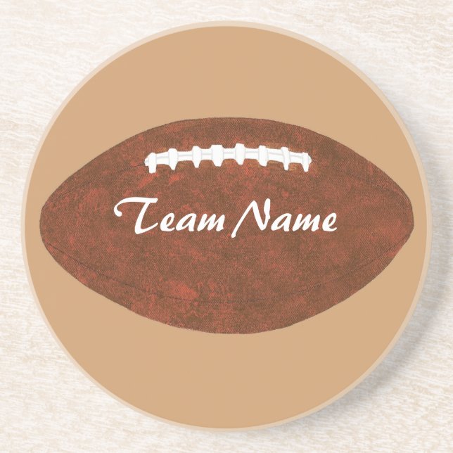 Personalisierte Team Name Football Untersetzer (Vorne)