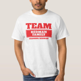 Personalisierte Teamfamilie oder T - Shirt einer G