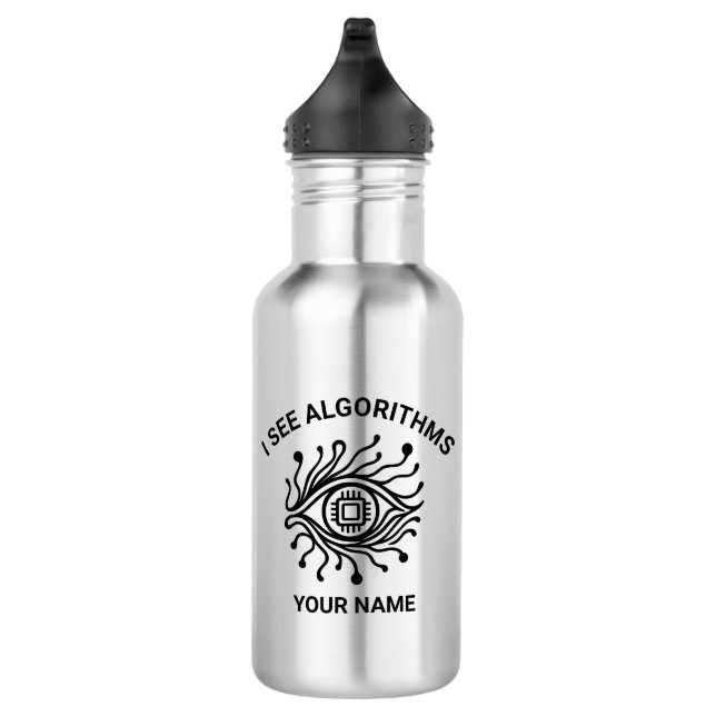 Personalisierte Tech-Trinkflasche mit individuelle Edelstahlflasche (Rechts)