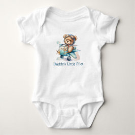 Personalisierte Teddy Bear Airplane Baby Boy Gift Strampler