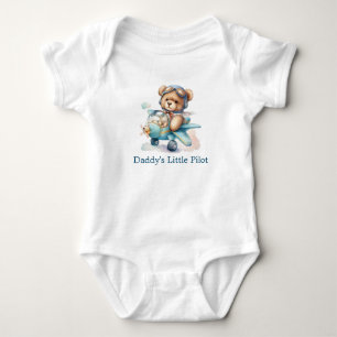Personalisierte Teddy Bear Airplane Baby Boy Gift Strampler