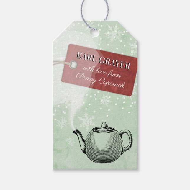 Personalisierte Teemischung von Geschenkanhänger (Vorderseite)