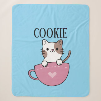 Personalisierte Teetassen-Katze Sherpadecke