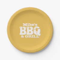 Personalisierte Teller für GRILLEN Party