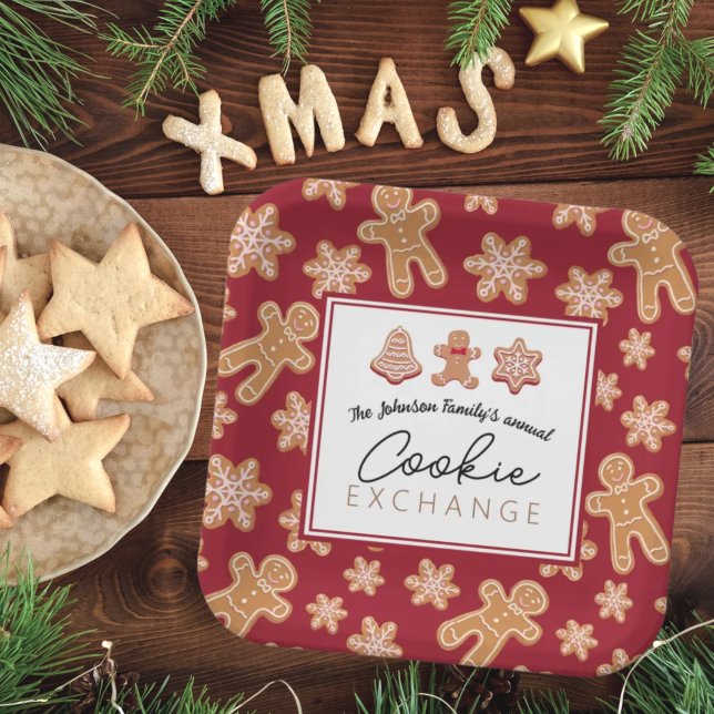 Personalisierte Teller Weihnachts-Cookie-Exchange (Von Creator hochgeladen)