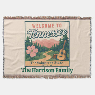 Personalisierte Tennessee-Wurfdecke Decke