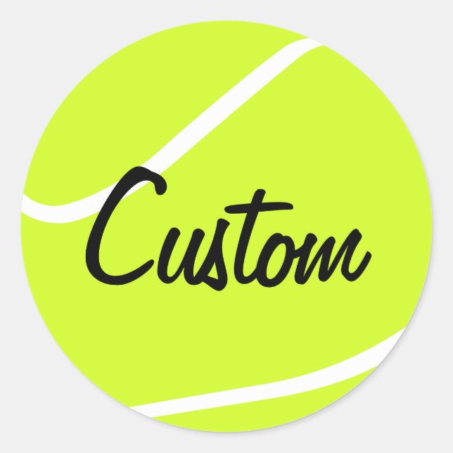 Personalisierte Tennis-Ball-Sticker Runder Aufkleber (Vorderseite)
