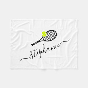 Personalisierte Tennis-Skriptname Lap Picnic Fleecedecke