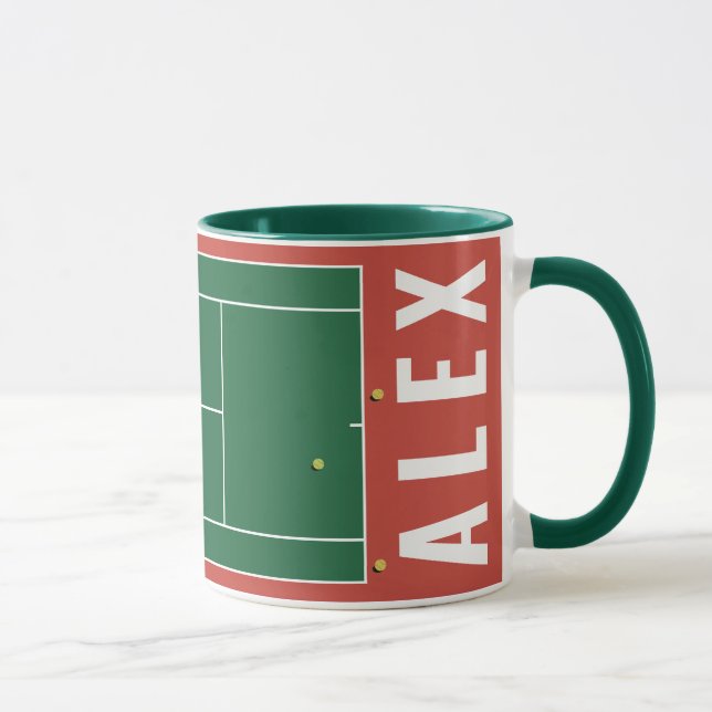 Personalisierte Tennisgeschenke Tasse (Rechts)