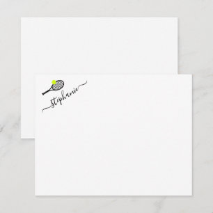 Personalisierte Tenniskarte Mitteilungskarte