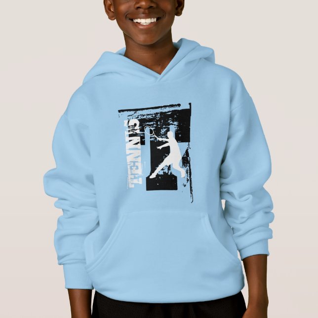 Personalisierte Tennisklamotten für Jugendliche Hoodie (Vorderseite)