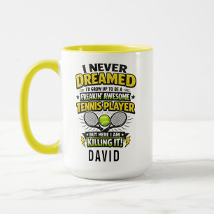Personalisierte Tennisliebe   Frohen Tennis Tag Tasse