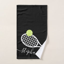 Personalisierte Tennismädchen Skript Handtuch bene