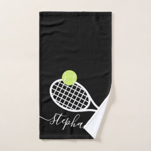 Personalisierte Tennismädchen Skript Handtuch bene