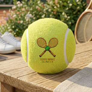 Personalisierte Tennisschläger mit Ihrem Namen Tennisbälle