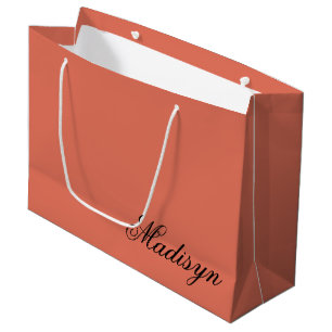 Personalisierte Terrakotta-Geschenktasche für beso Große Geschenktüte