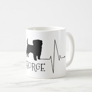Personalisierte Terrier Liebe Mein Hund Herzschlag Tasse