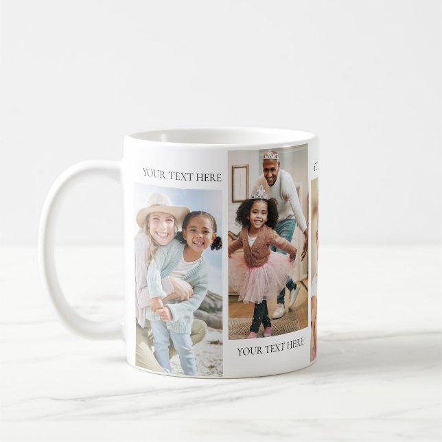 Personalisierte Text- und Fotocollage Kaffeetasse (Links)