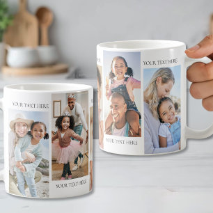 Personalisierte Text- und Fotocollage Kaffeetasse