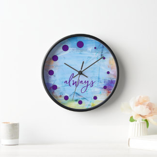 Personalisierte Textuhr mit Punkten Uhr