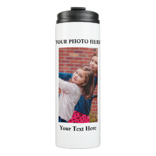 Personalisierte Thermos-Wasserflasche mit Foto Thermosbecher