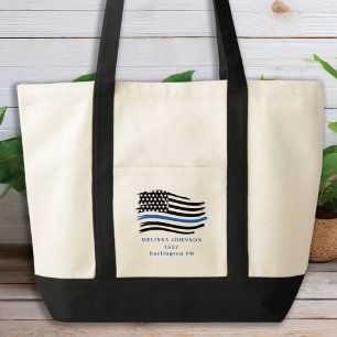 Personalisierte Thin-Blue-Line-Polizei Tragetasche