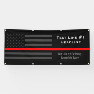Personalisierte Thin Red Line USA-Flag-Handanzeige Banner