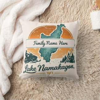 Personalisierte Throw-Kissen Lake Namakagon, WI Kissen