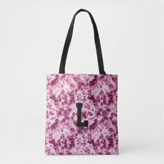 Personalisierte Tie-Dye-Monogramm-Leinwand-Tasche
