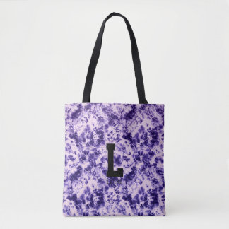 Personalisierte Tie-Dye-Monogramm-Leinwand-Tasche