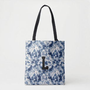 Personalisierte Tie-Dye-Monogramm-Leinwand-Tasche