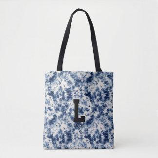 Personalisierte Tie-Dye-Monogramm-Leinwand-Tasche