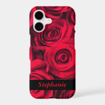 Personalisierte tiefrote Rosen-Blüte
