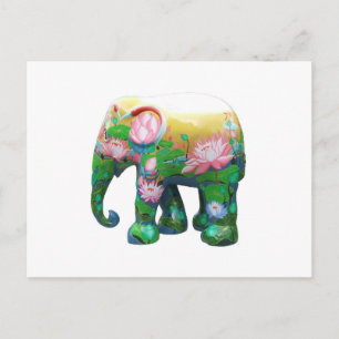 Personalisierte Tier-Safari Dschungel Afrika Blume Postkarte