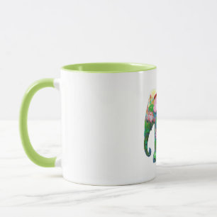 Personalisierte Tier-Safari Dschungel Afrika Blume Tasse