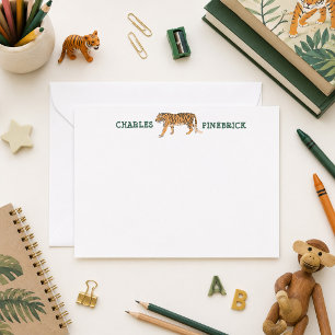 Personalisierte Tiger-Notizkarte Mitteilungskarte