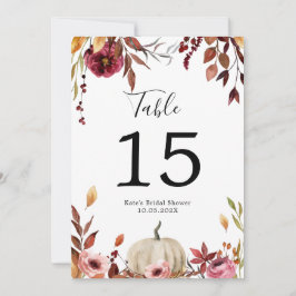 Personalisierte Tischnummer von Autumn Pumpkin